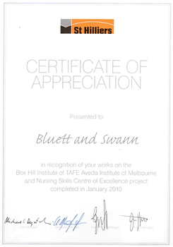 Certificate of Appreciation